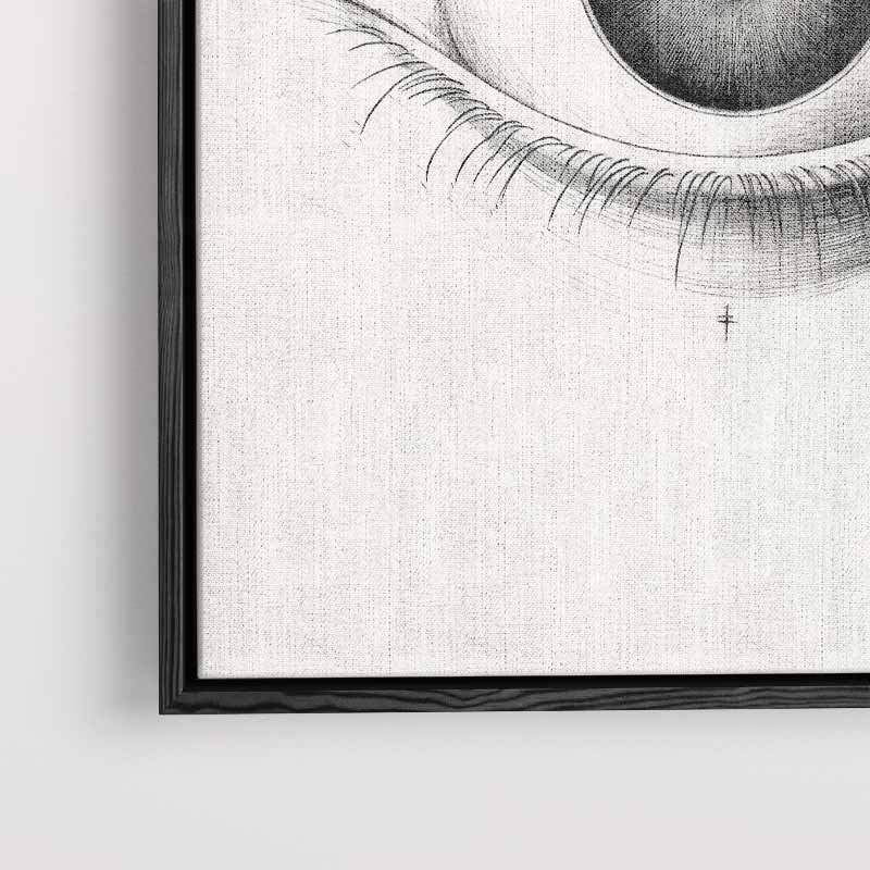Intrigerend Potloodtekening Oog – modern portret kunstwerk van WallArtistic