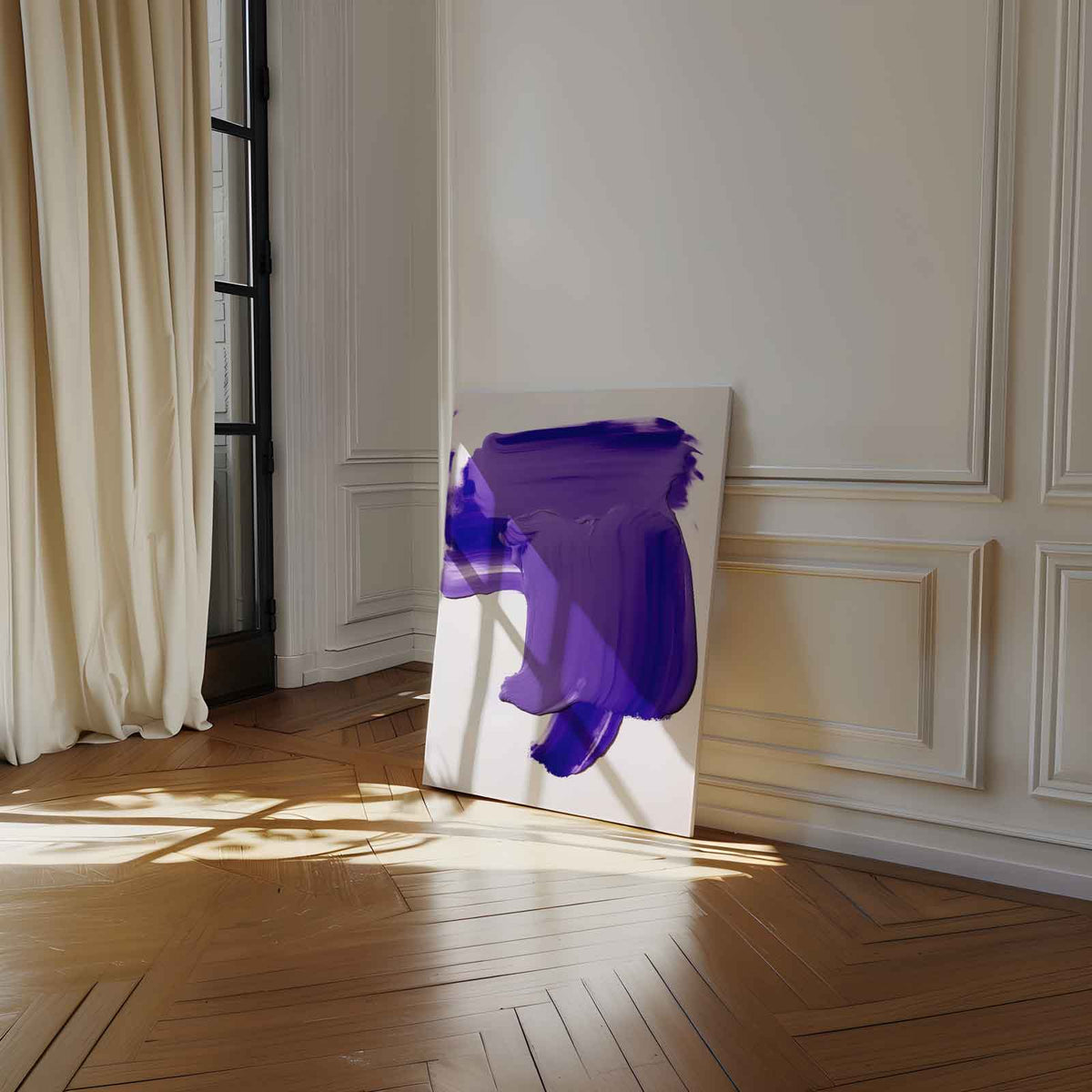 Paarse Kracht – staand kunstwerk voor modern interieur