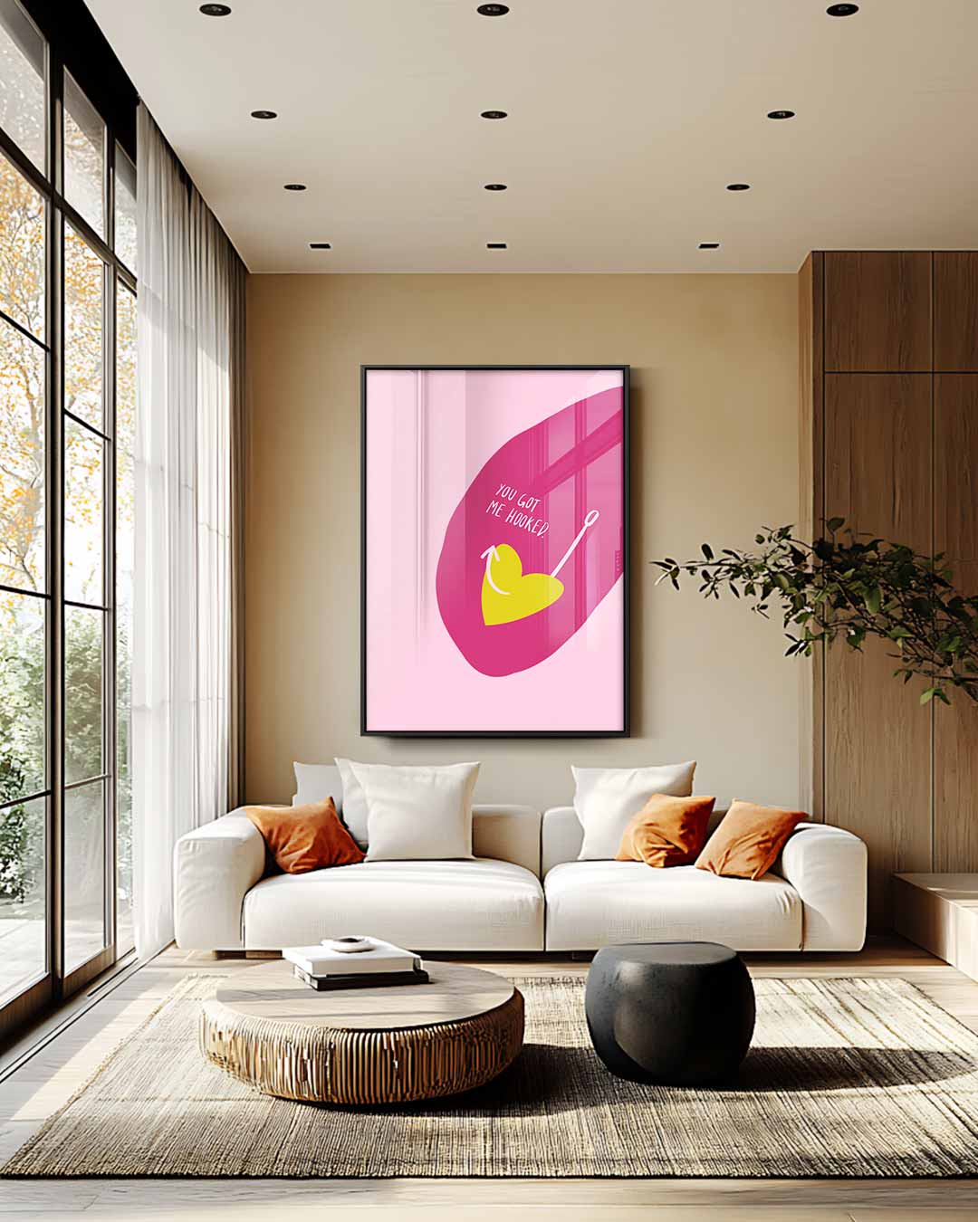 Hartenhaak Liefde – staand kunstwerk voor modern interieur