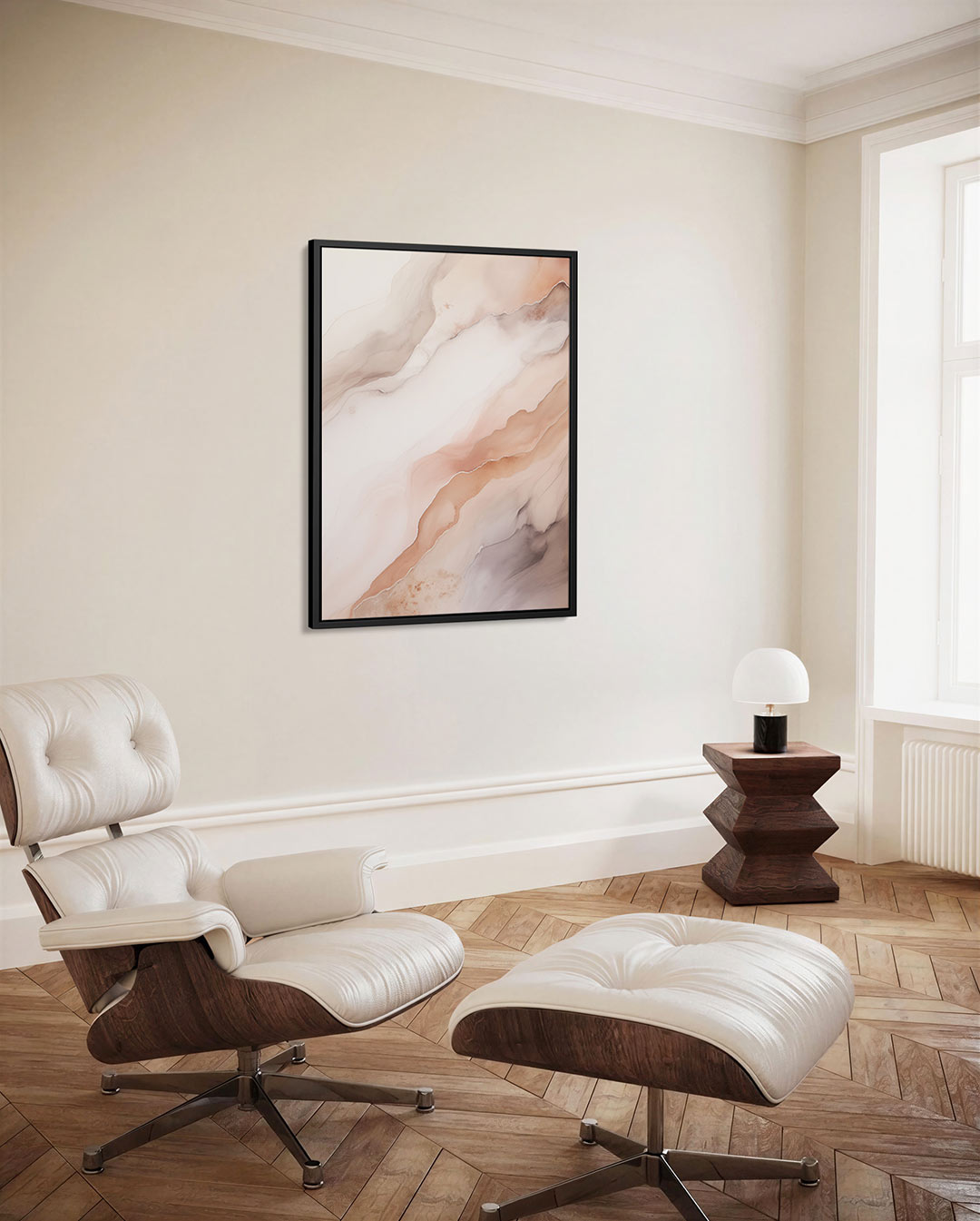 Organische lijnen – staand wanddecoratie kunstwerk