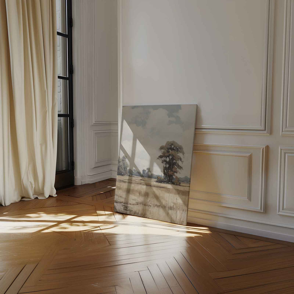 Zomerlandschap in Vervagende Tinten – modern portret kunstwerk van WallArtistic