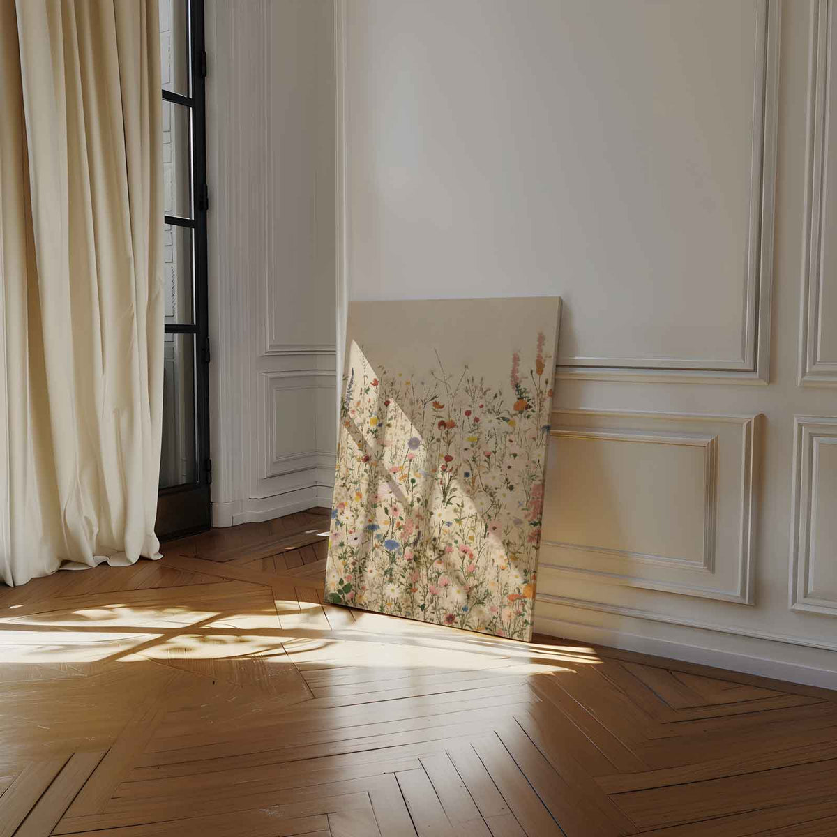 Veld Vol Wildbloemen – dibond kunstwerk als wanddecoratie