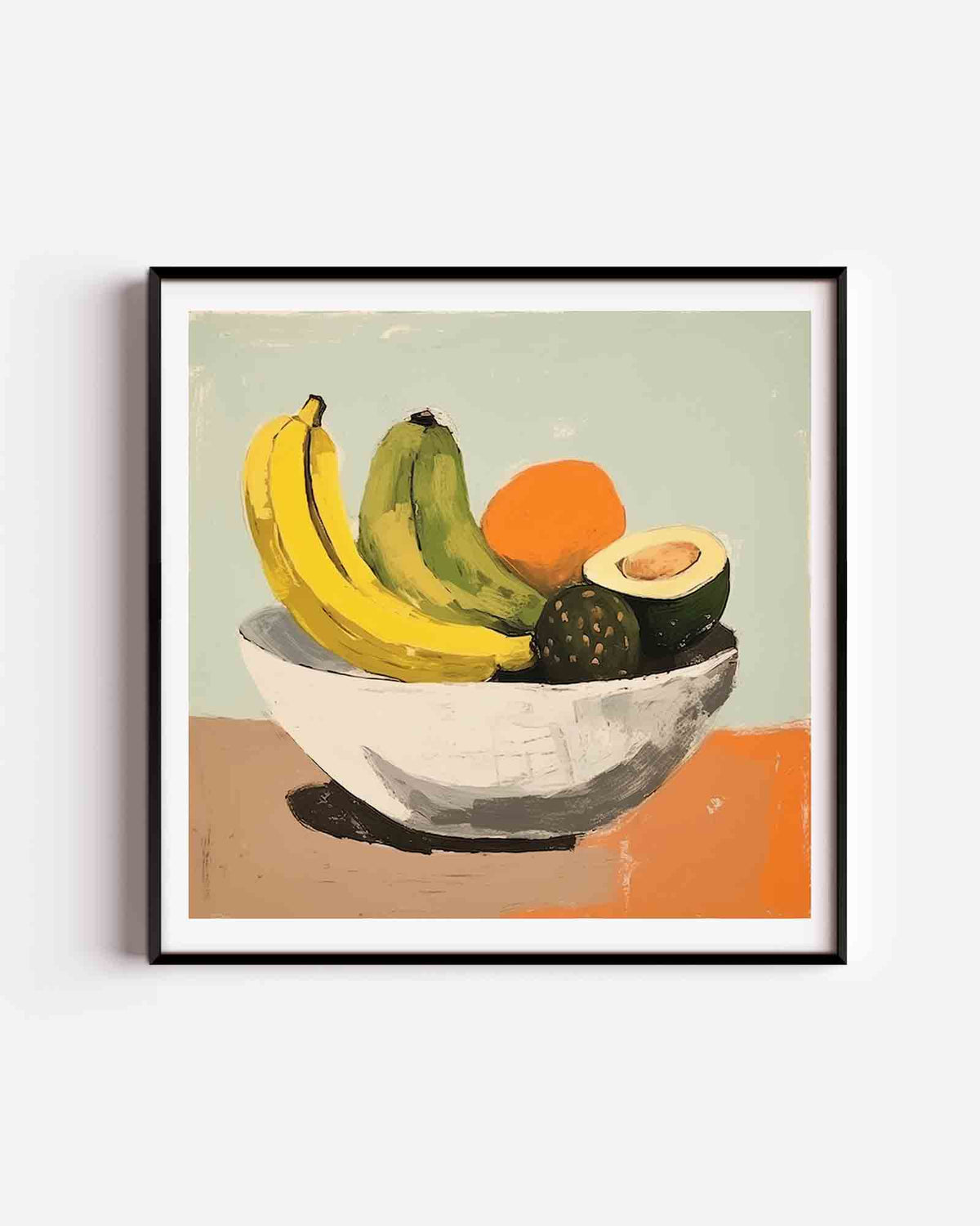 Fruit in schaal – keuken vierkante poster als wanddecoratie