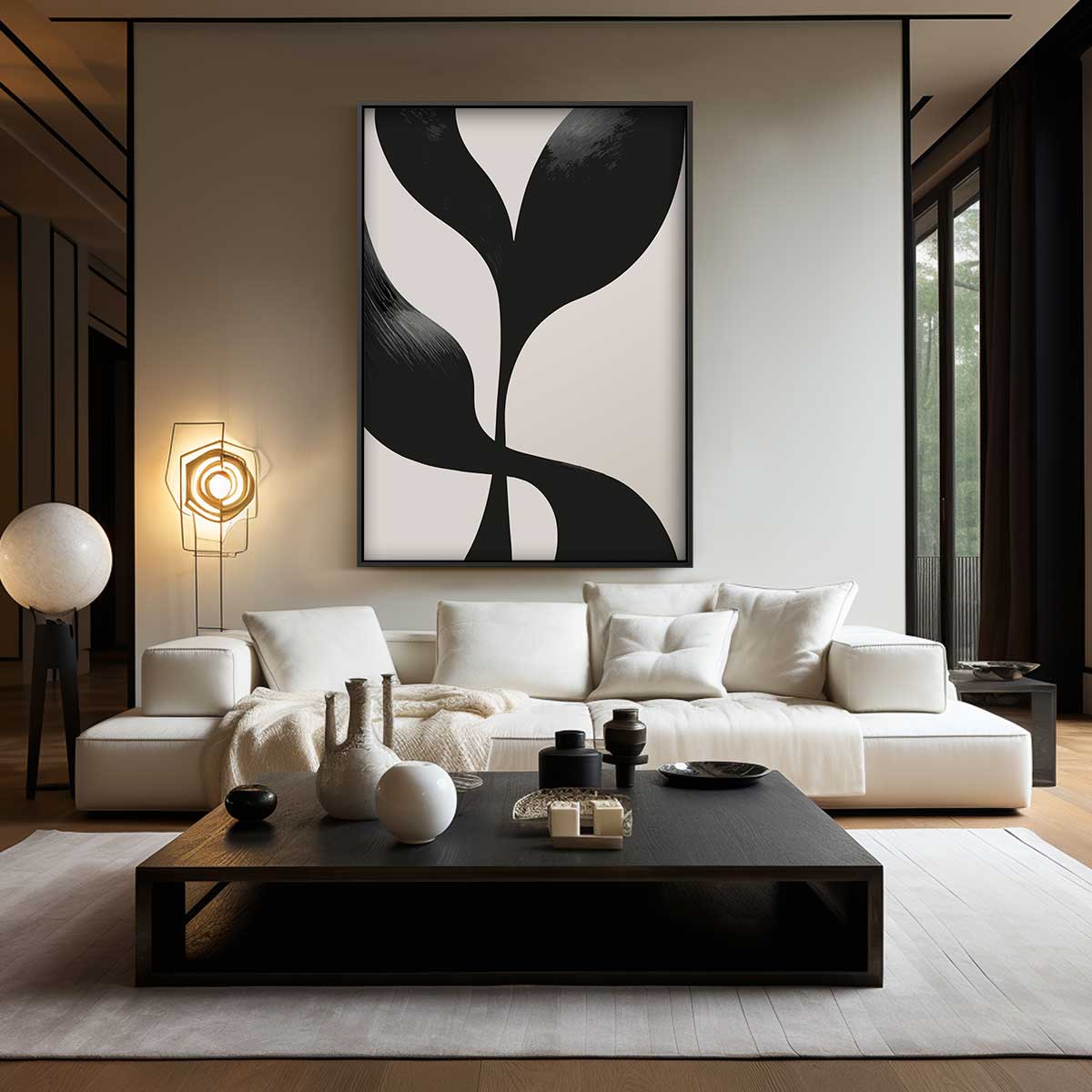 Minimalistische Elegantie – modern portret kunstwerk van WallArtistic