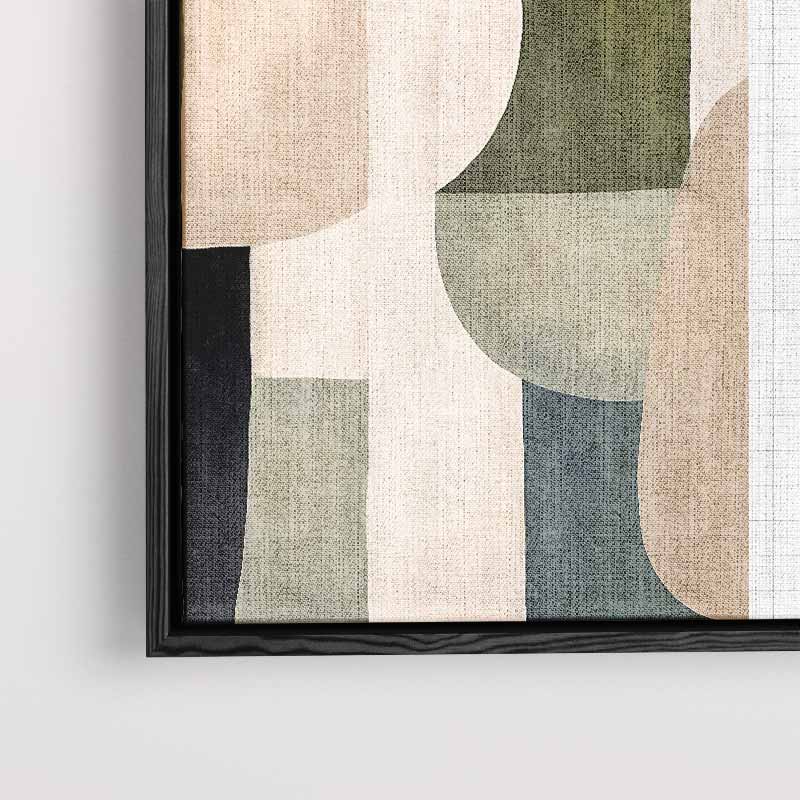 Abstracte Harmonie in Aardetinten – staand kunstwerk voor modern interieur