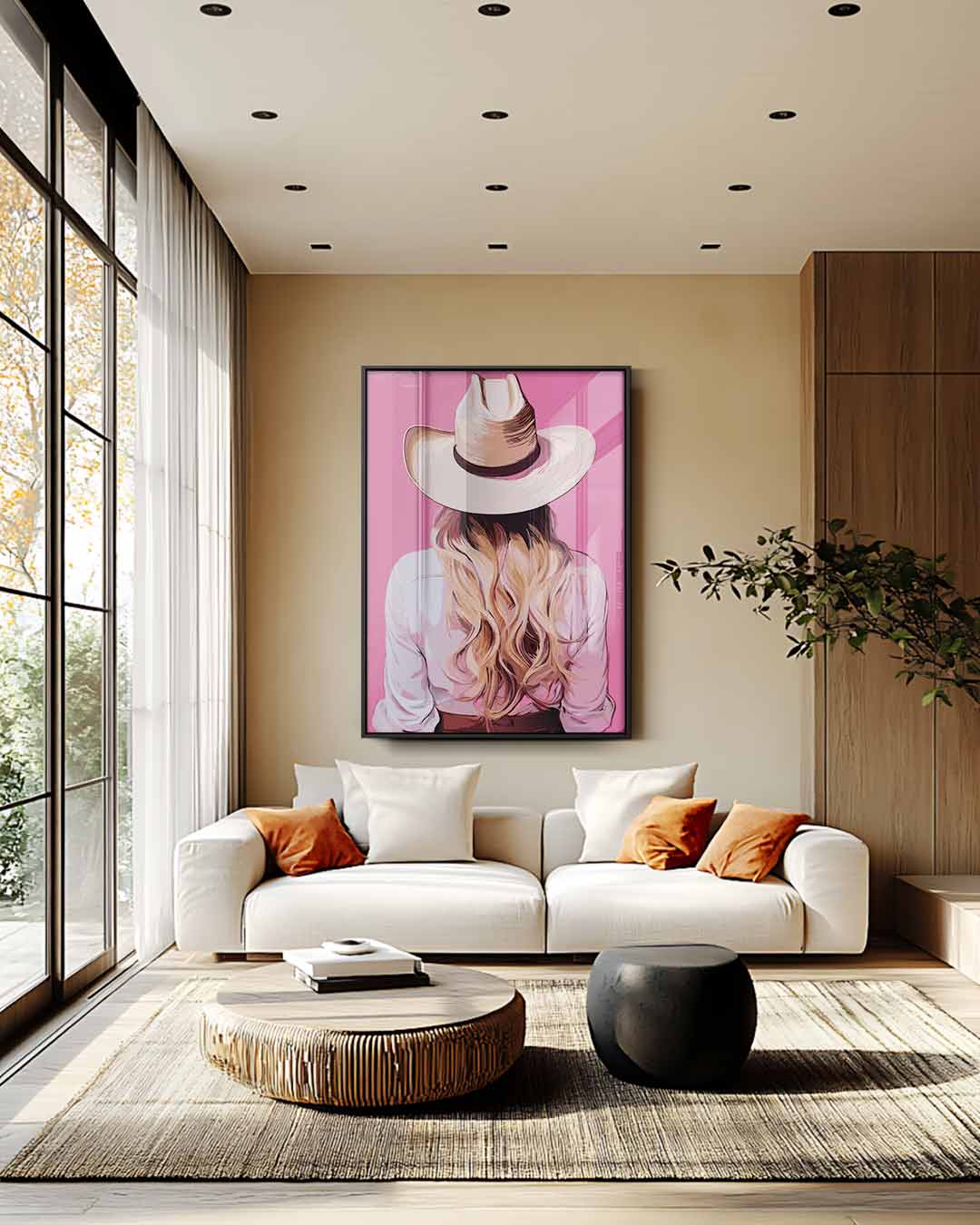 Cowboy Glamour – plexiglas wanddecoratie in portret formaat