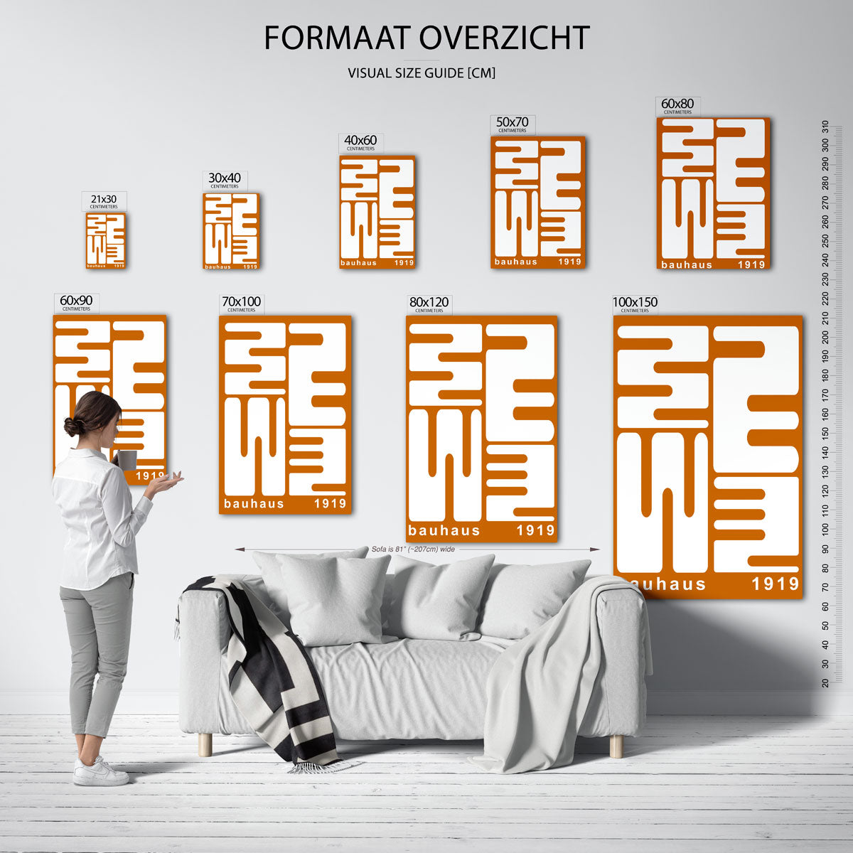 – geometrische poster in Bauhaus-stijl van WallArtistic