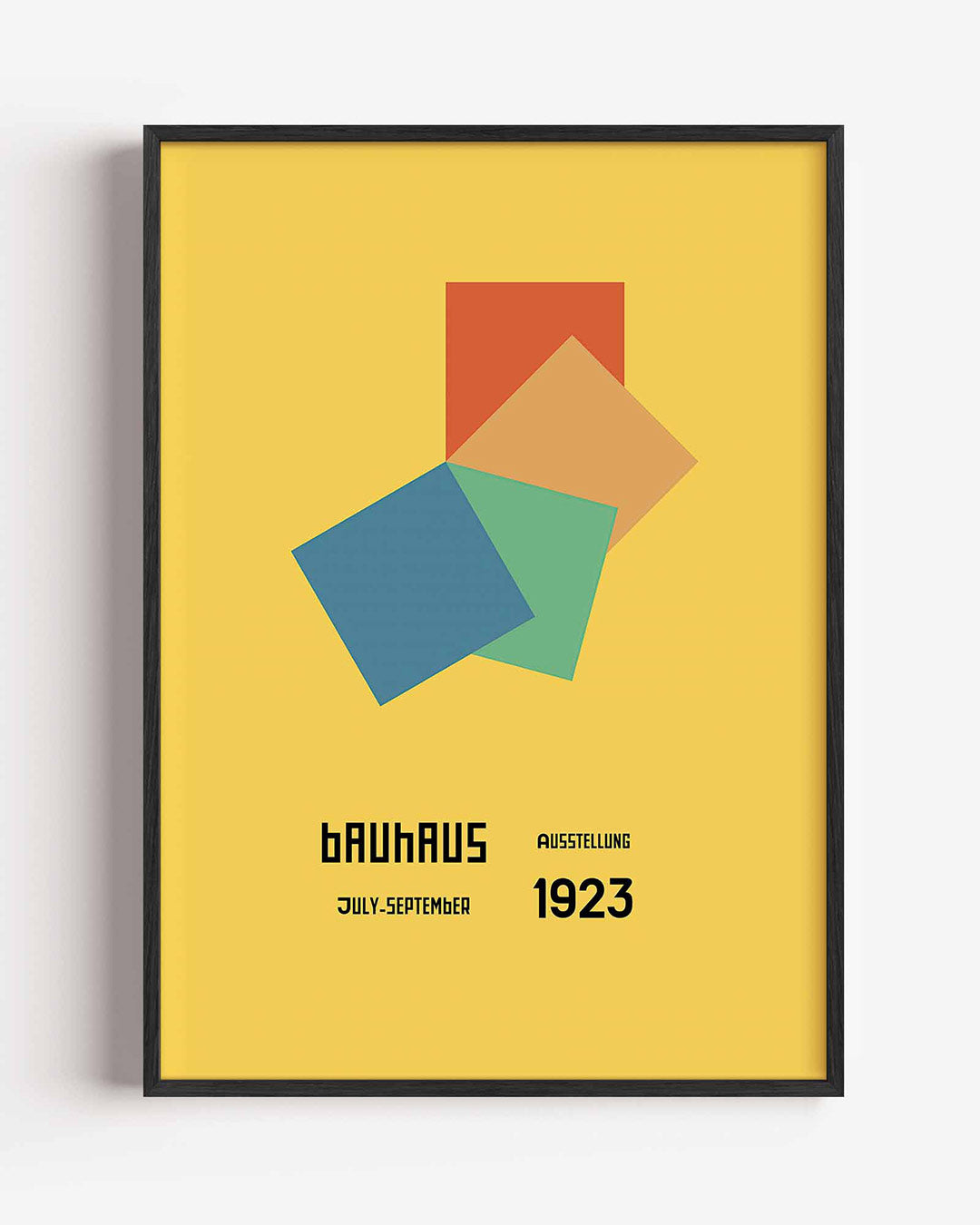 Vormen en kleurvlakken – staande Bauhaus poster als wanddecoratie