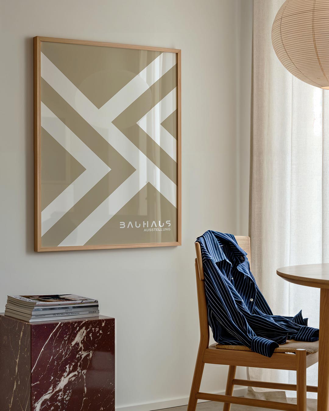 Lijnen en vlakkenspel – geometrische poster in Bauhaus-stijl van WallArtistic