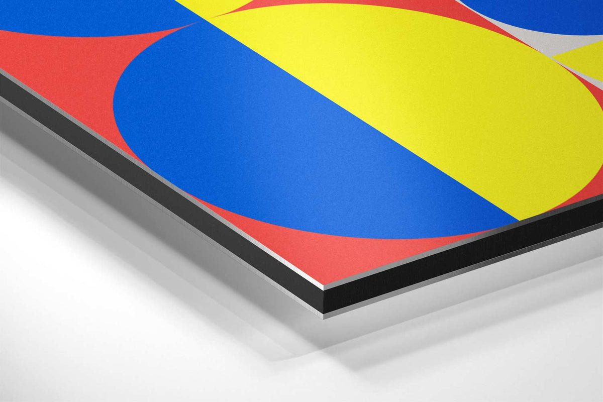 Kleurrijke Geometrische Abstractie – canvas kunstwerk als wanddecoratie