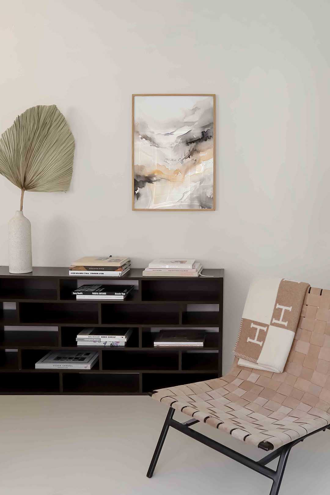 Abstracte landschapsweergave – natuur poster in staand formaat