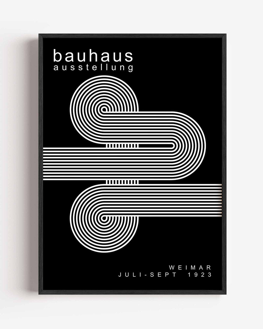 Lijnen en vormen – staande Bauhaus poster als wanddecoratie