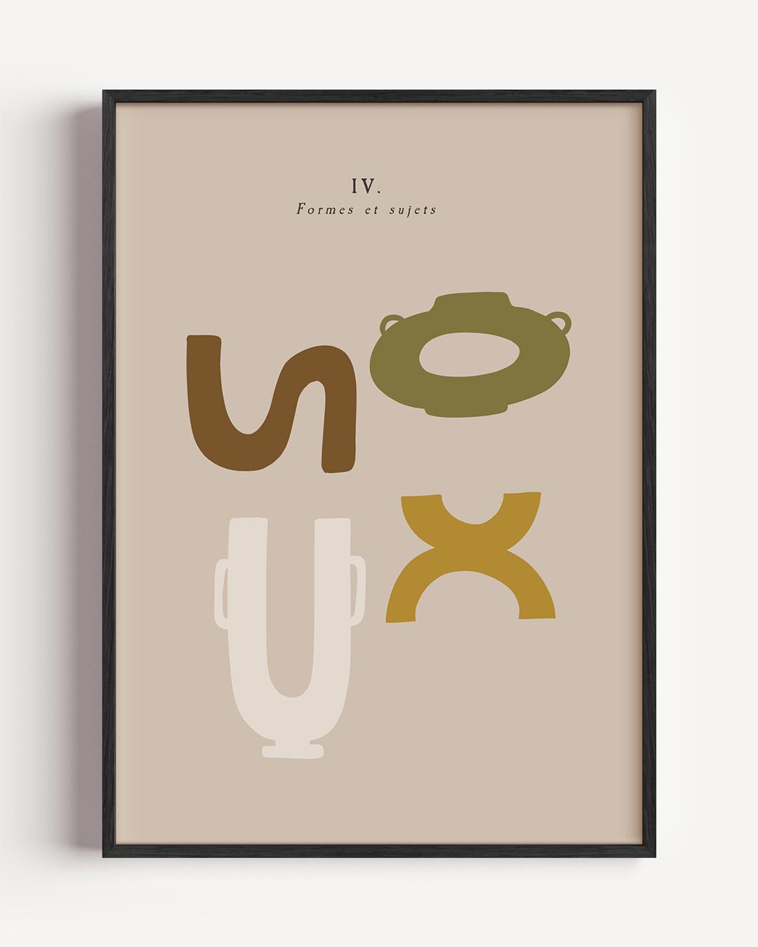 Abstracte Vormen – moderne portret poster als wanddecoratie