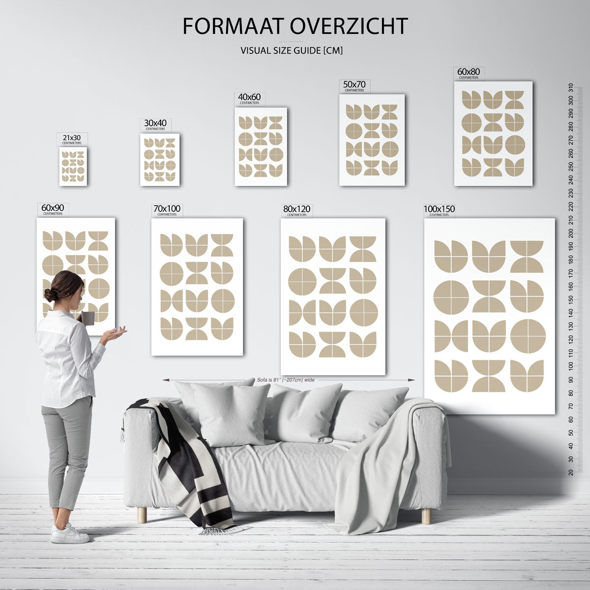 Vormritme en balans – Bauhaus poster als moderne geometrische wanddecoratie