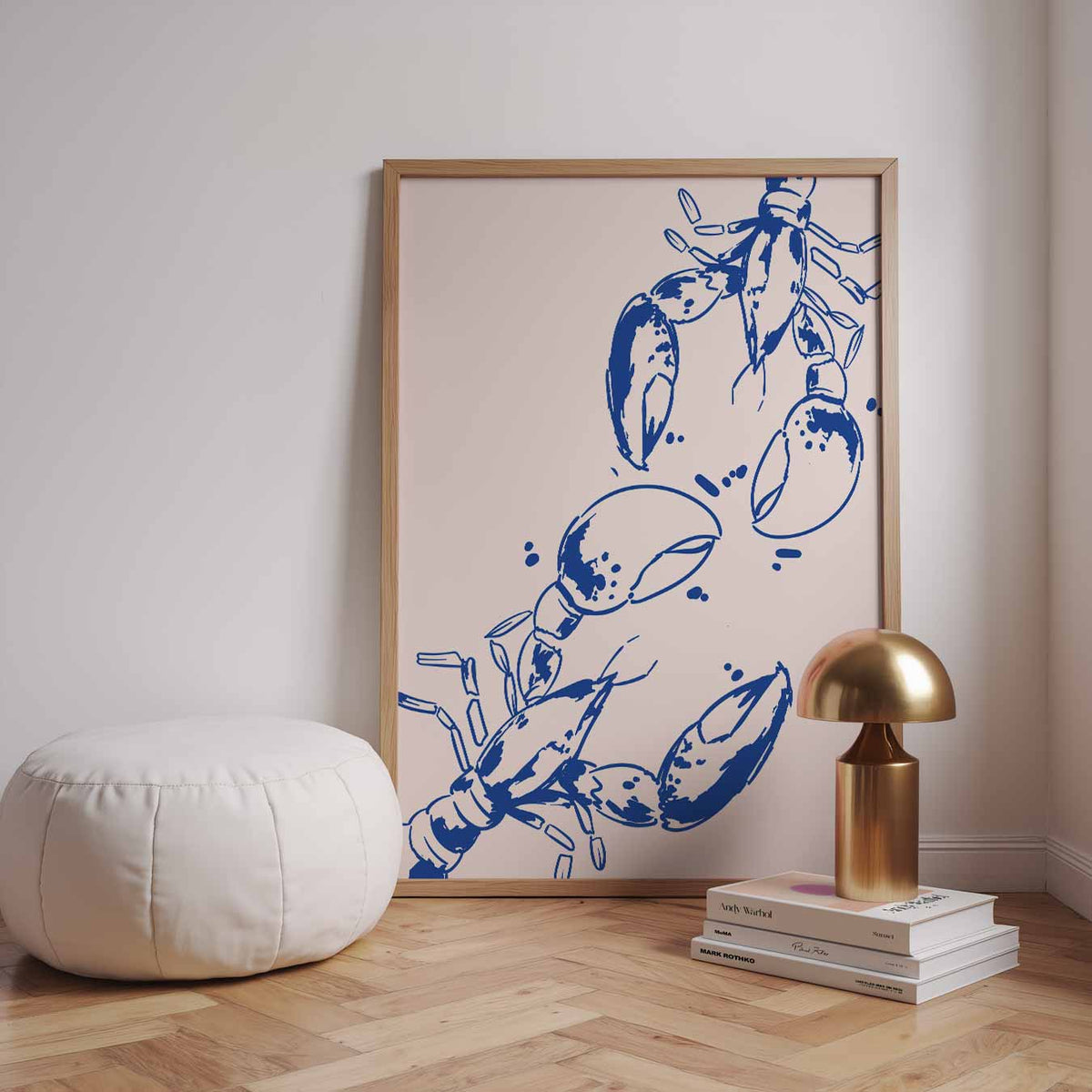 Moderne Kreeften Illustratie – dierenillustratie als portret poster