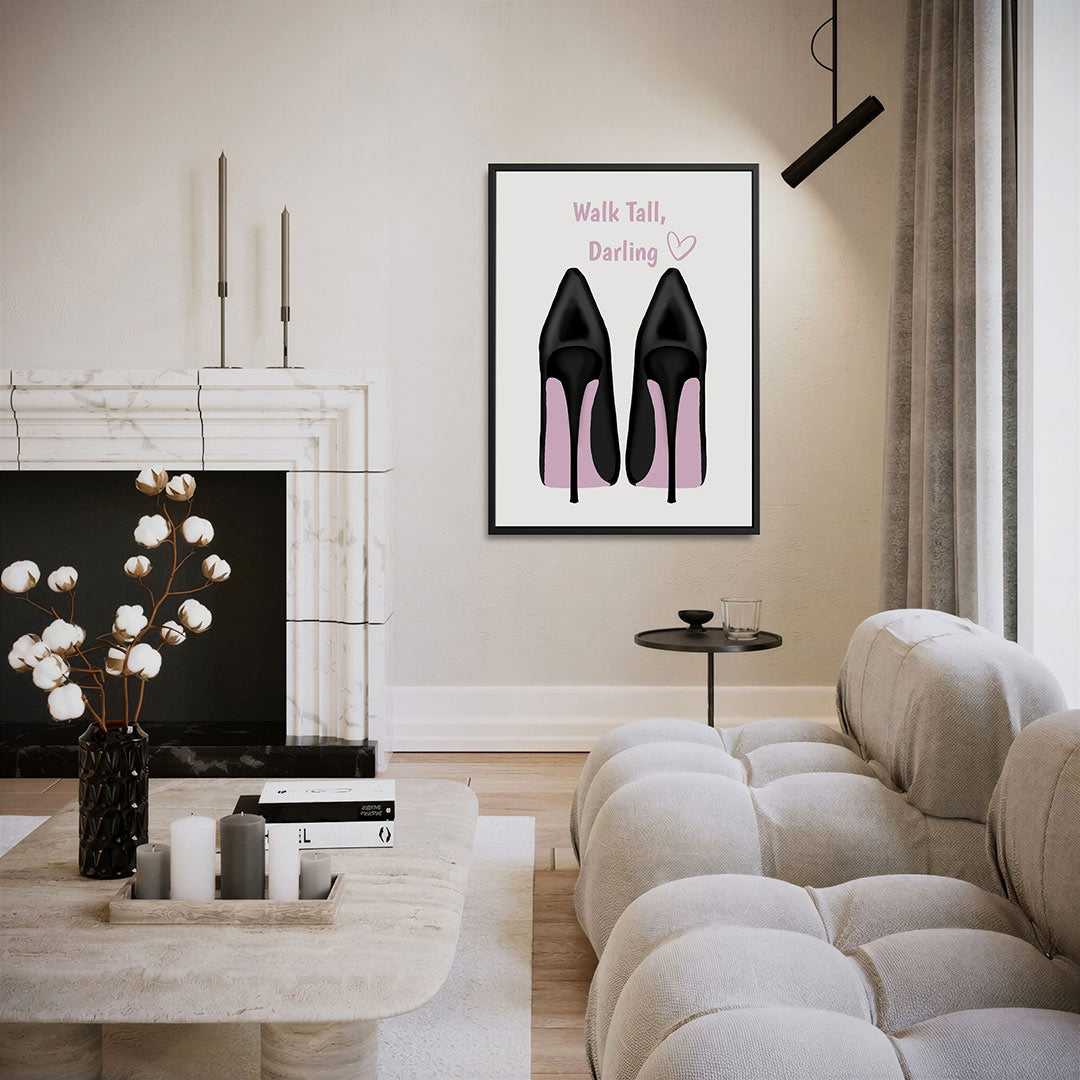 Elegante hoge hak – staand wanddecoratie kunstwerk