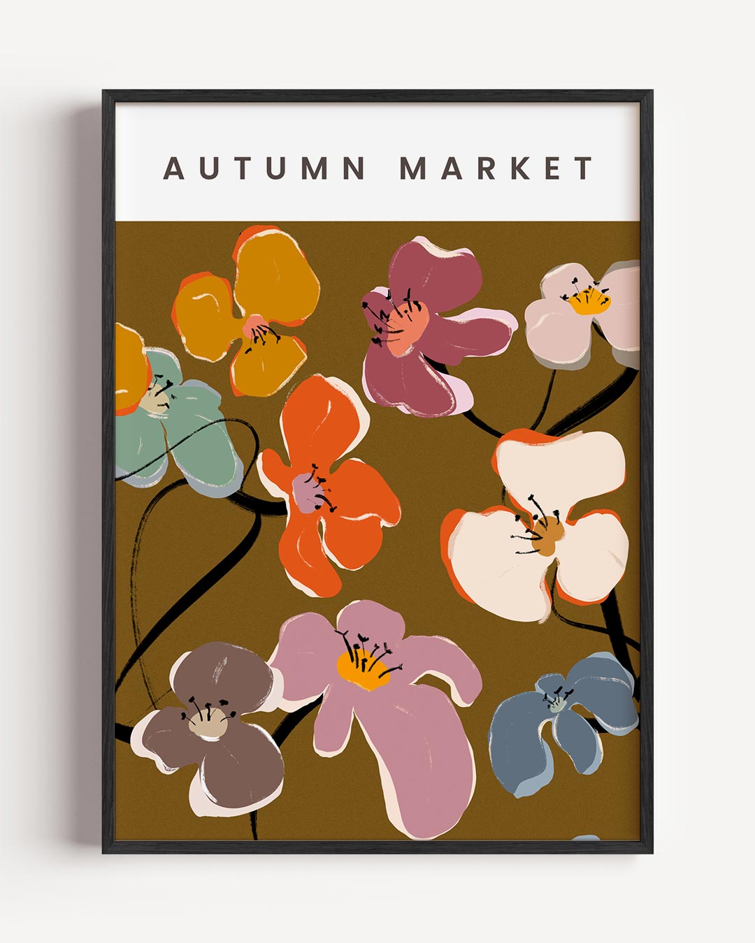 Herfst Bloemenpracht – bloemen portret poster als wanddecoratie