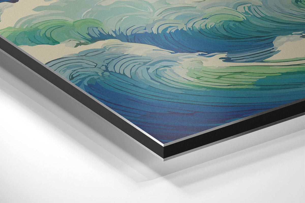 Golvende Getijden – canvas kunstwerk als wanddecoratie