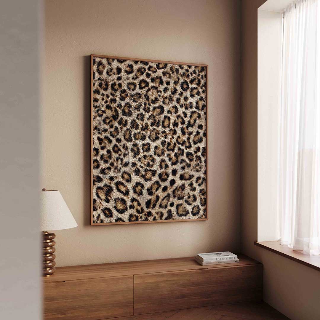 Luipaardprint – safari wandkunst als portret poster