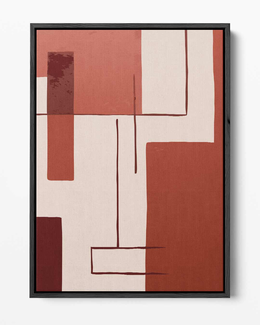 Abstracte Moderne Compositie – portret kunstwerk als wanddecoratie