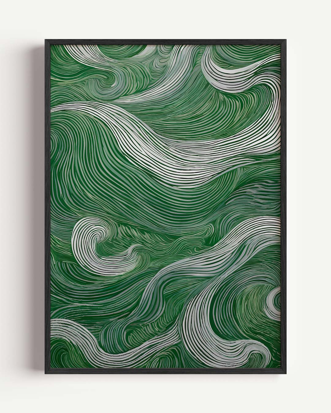 Groene Golf Beweging – kleurrijke abstracte portret poster als wanddecoratie