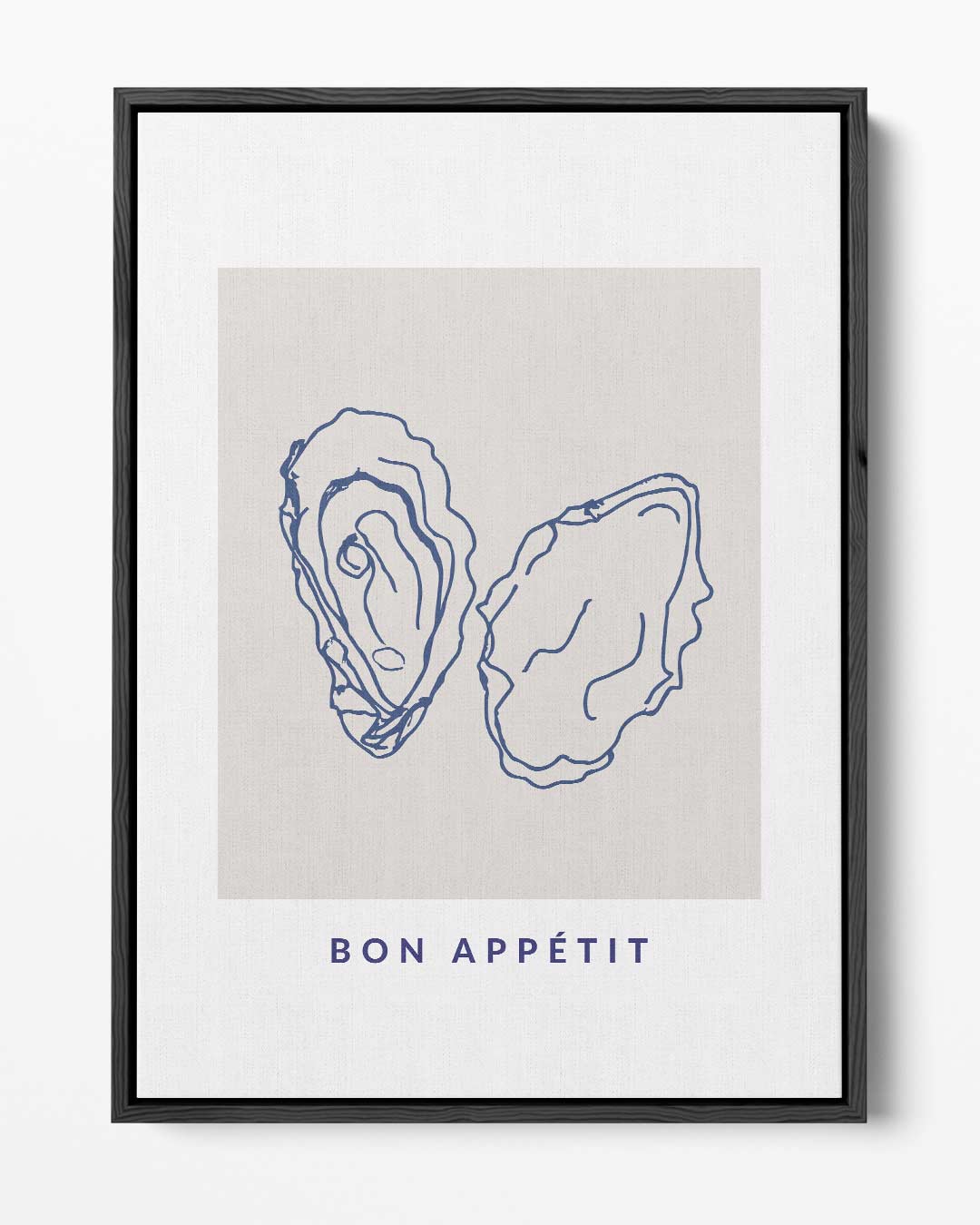 Stijlvolle Oester Illustratie – portret kunstwerk als wanddecoratie