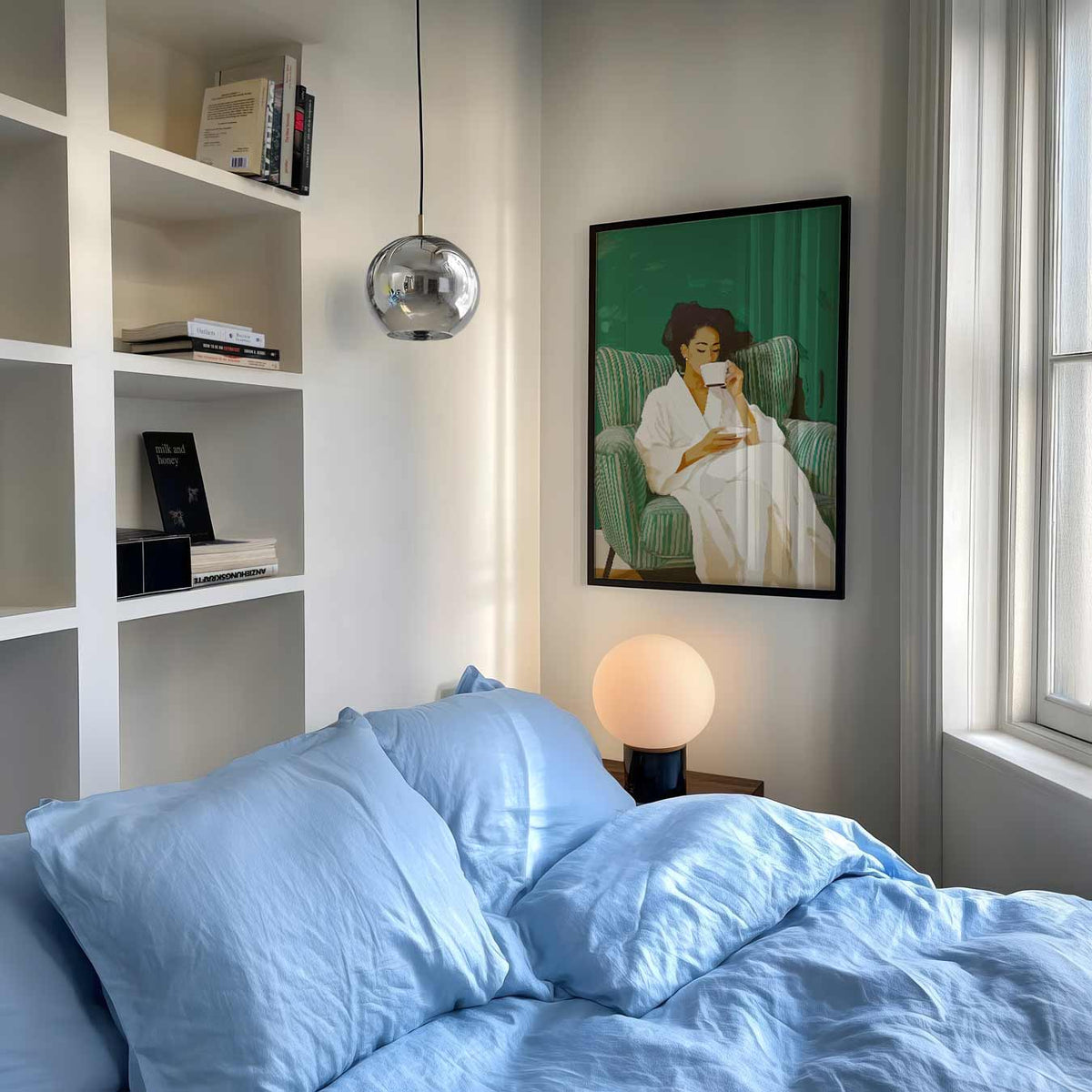 Ontspannen Ochtendmoment – zomer poster als frisse staande wanddecoratie