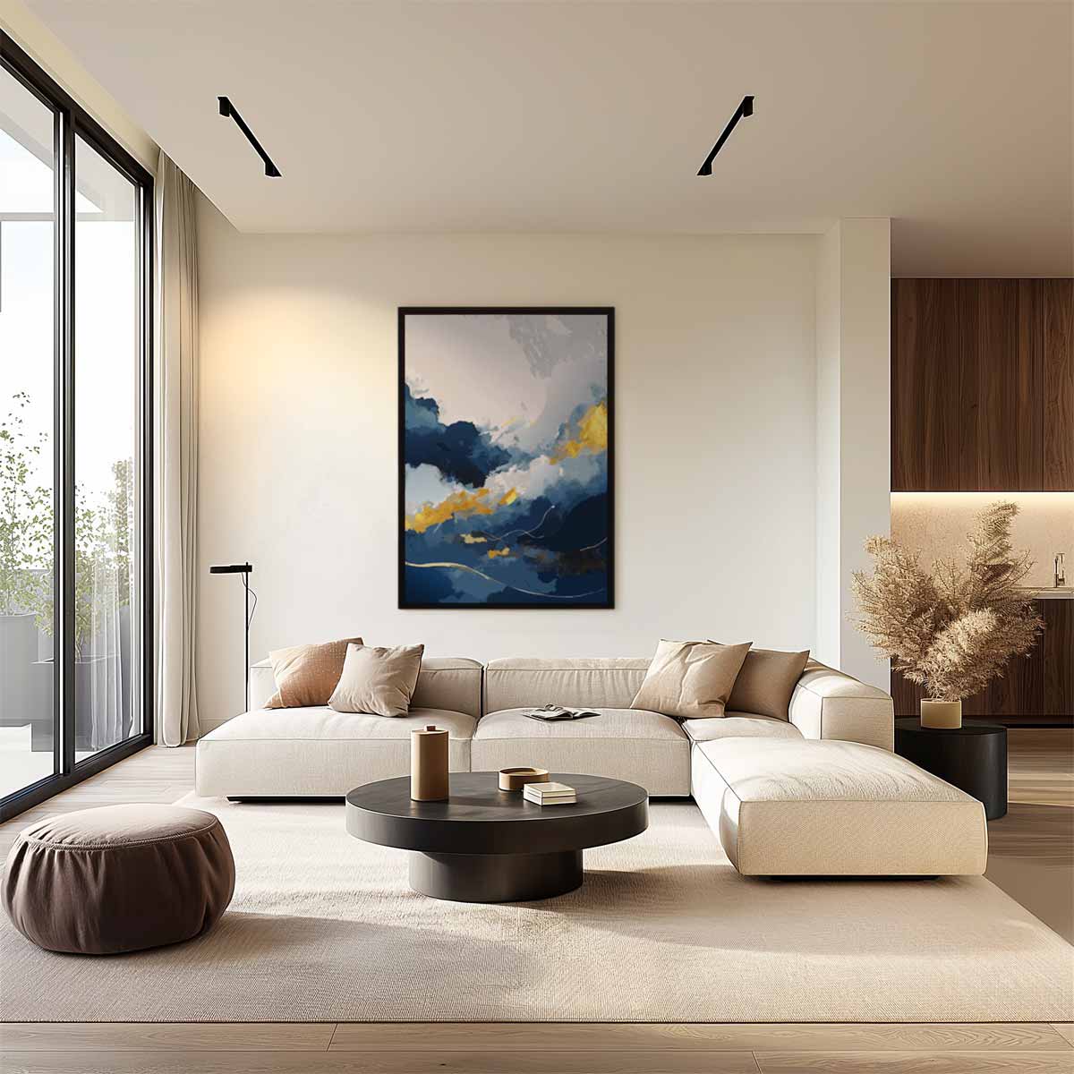 Dromerig Hemellandschap – plexiglas wanddecoratie in portret formaat