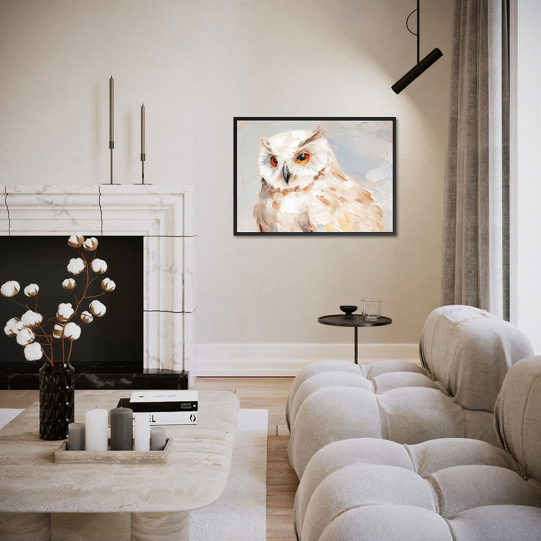 Uil – liggende wanddecoratie