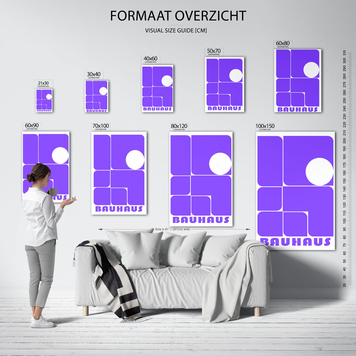 – geometrische poster in Bauhaus-stijl van WallArtistic