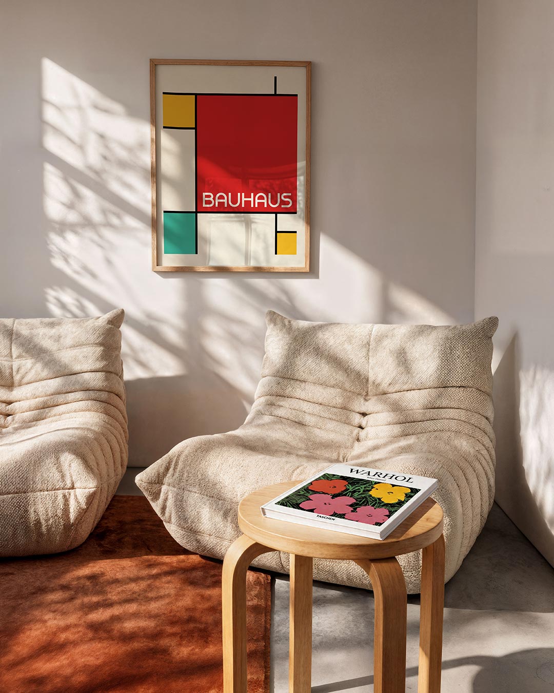 Vorm en kleur – geometrische Bauhaus poster in staand formaat