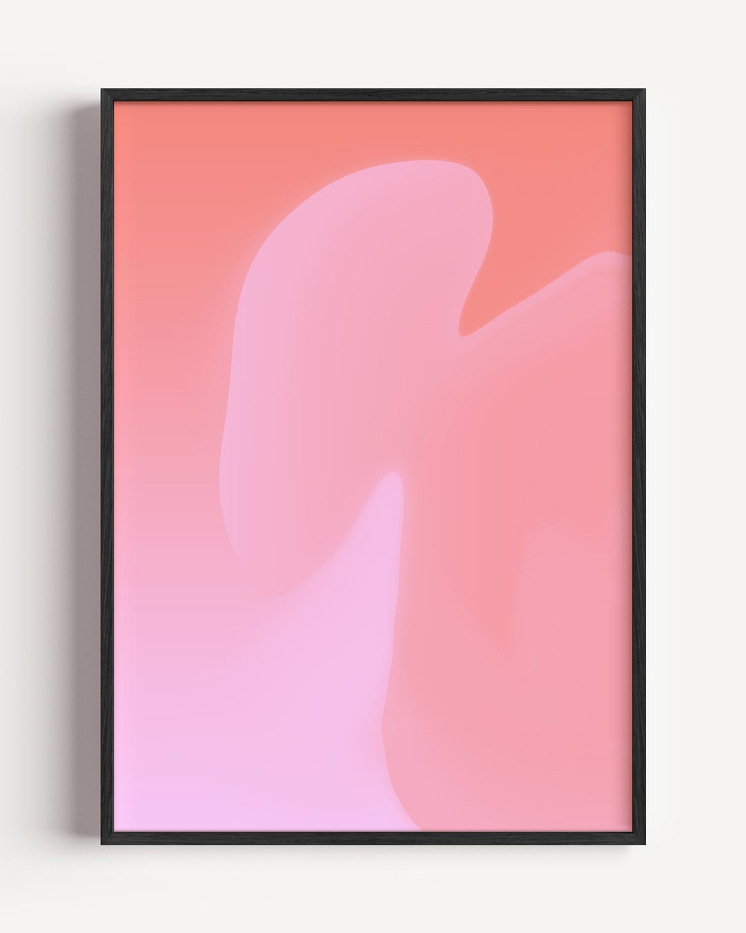 Dromerige Roze Abstracte – kleurrijke abstracte portret poster als wanddecoratie