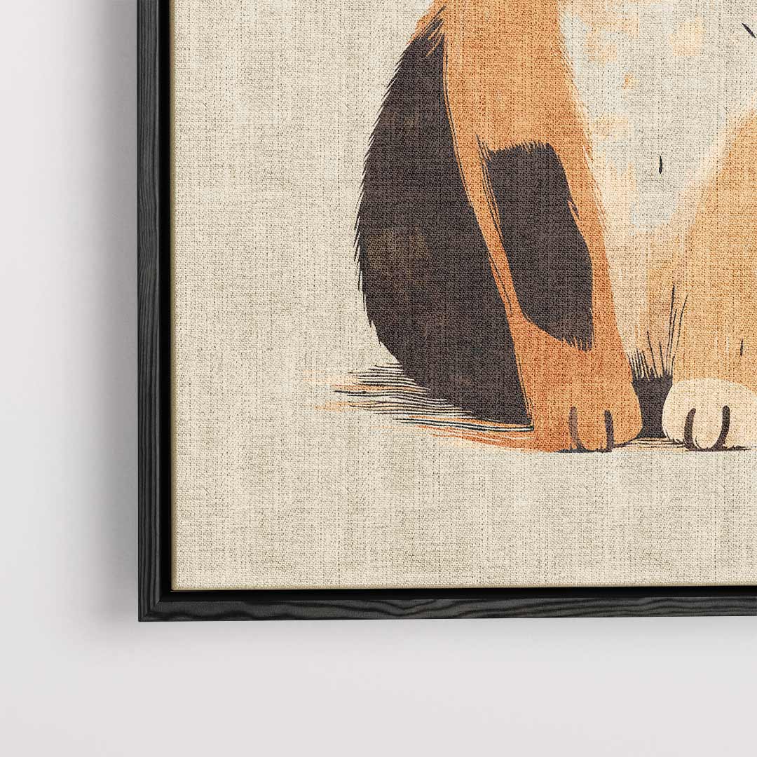 Schattige Kat Illustratie – plexiglas wanddecoratie in portret formaat