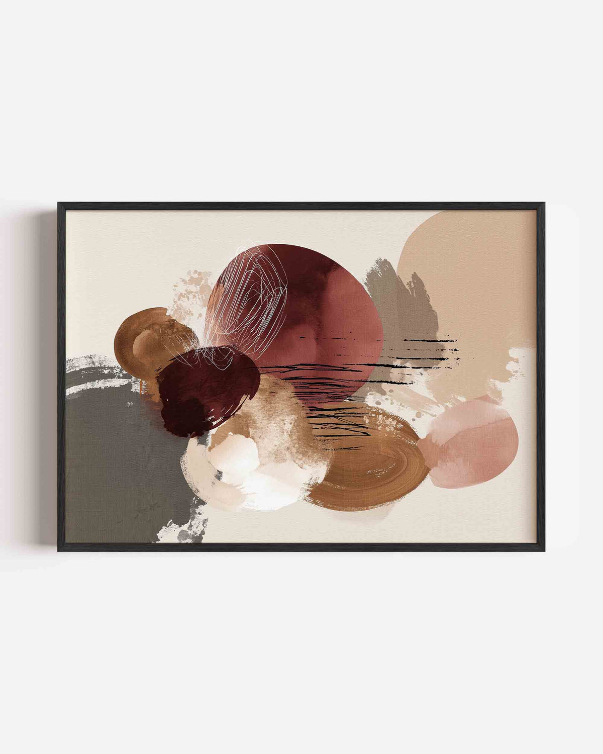 Abstracte vormen – abstracte landscape poster als wanddecoratie