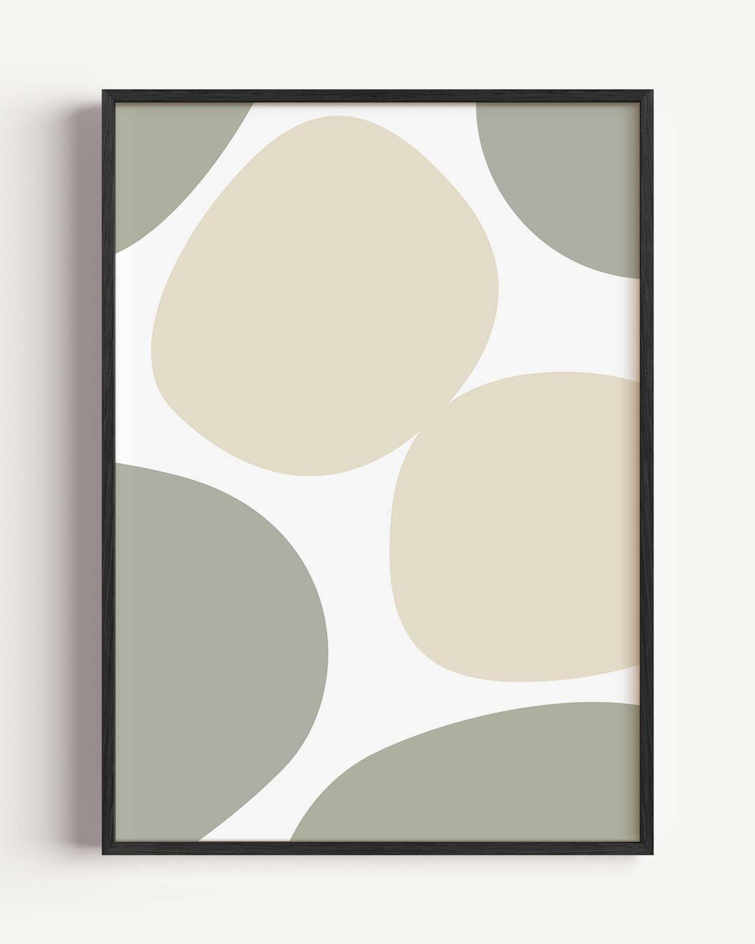 Rustgevende Abstracte Vormen – kleurrijke abstracte portret poster als wanddecoratie