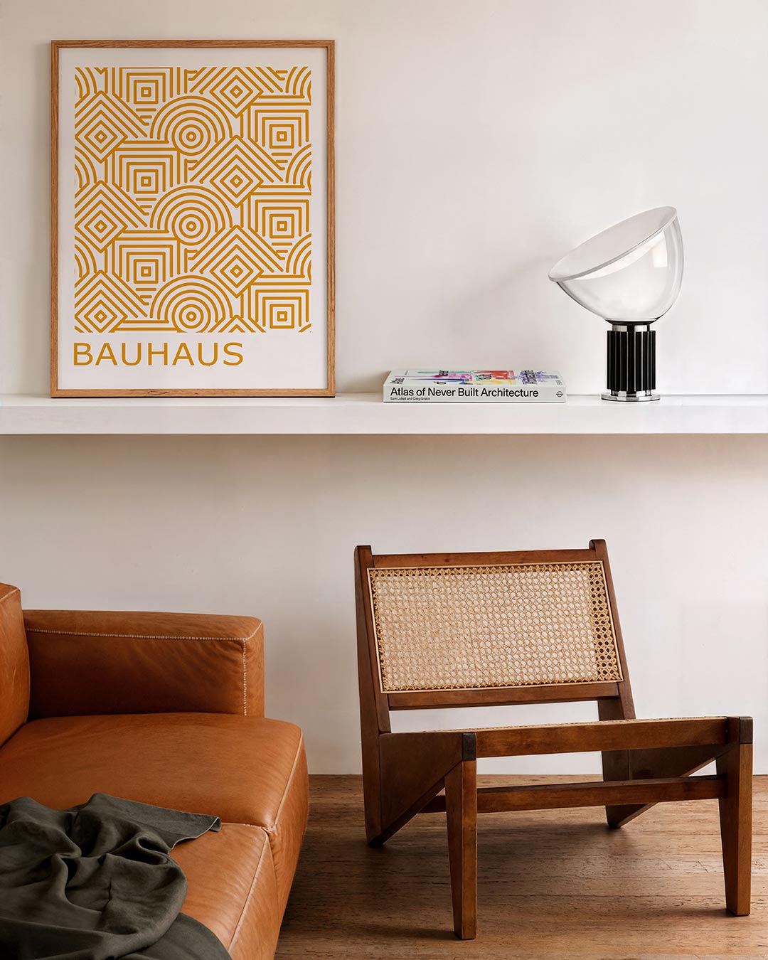 Lijnen en patronen – staande Bauhaus poster voor aan de muur