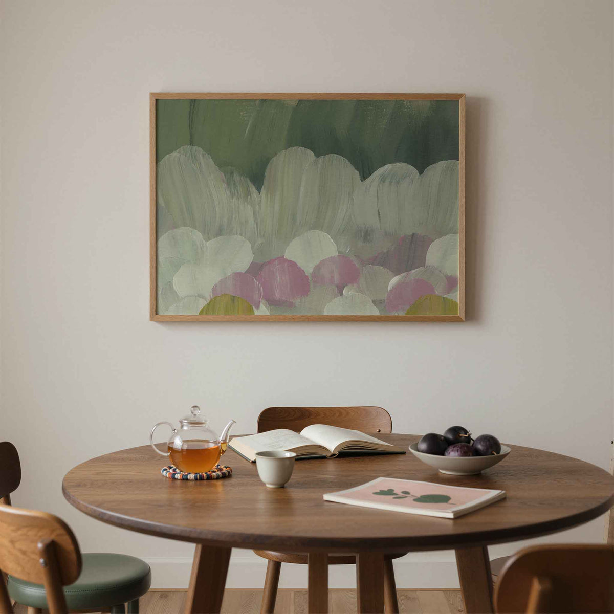 Bloemmotief – liggende schilderkunst wanddecoratie van WallArtistic
