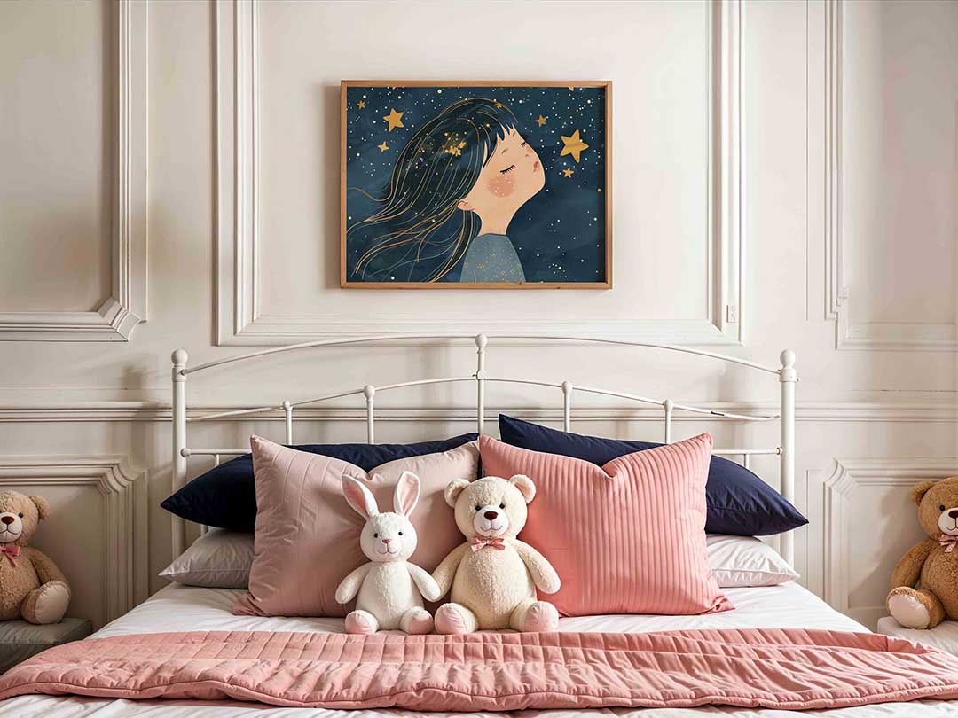 Sterrenhemel kind – kids poster in liggend formaat