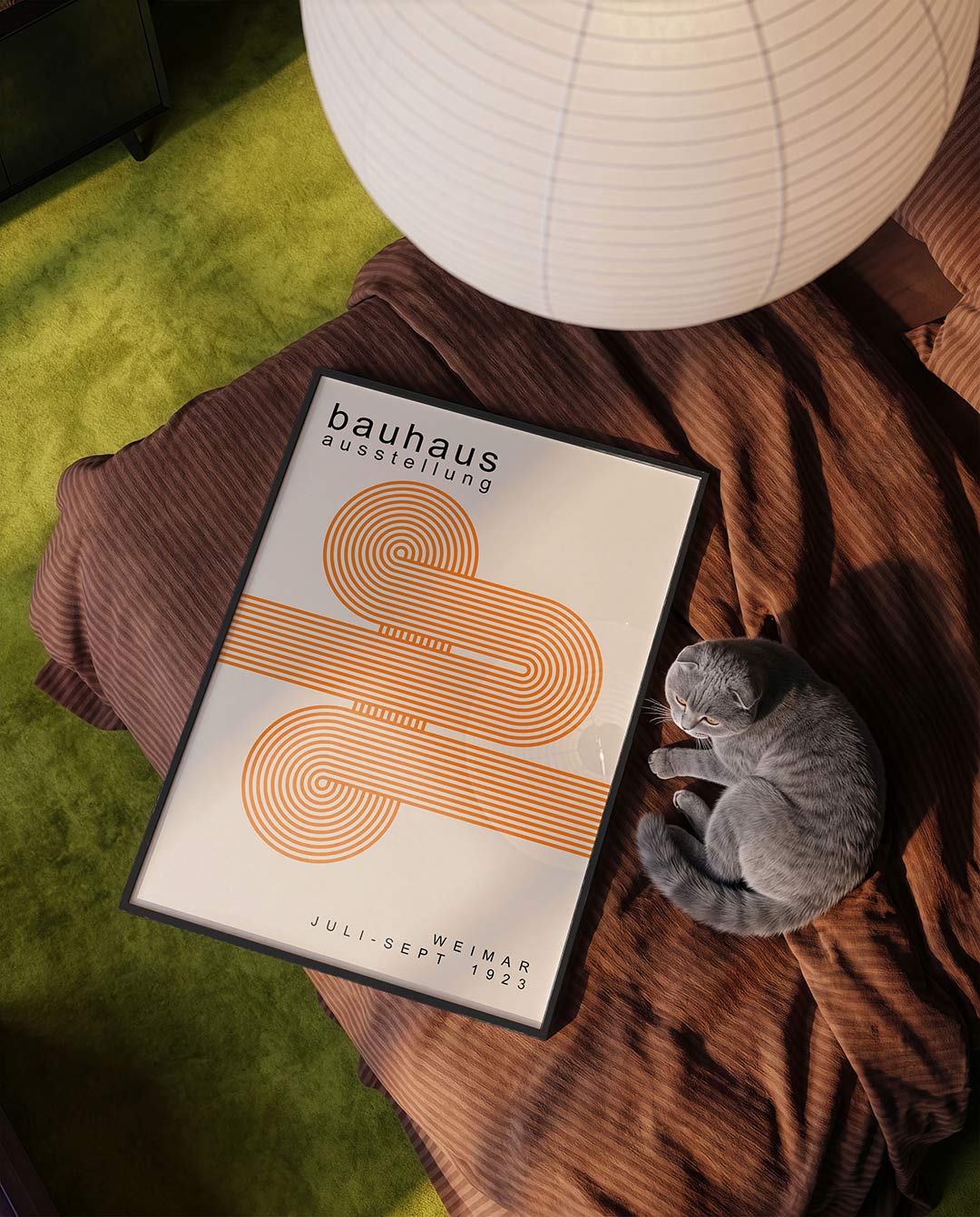 Lijnenspel en vlakkenspel – moderne Bauhaus wandkunst als poster