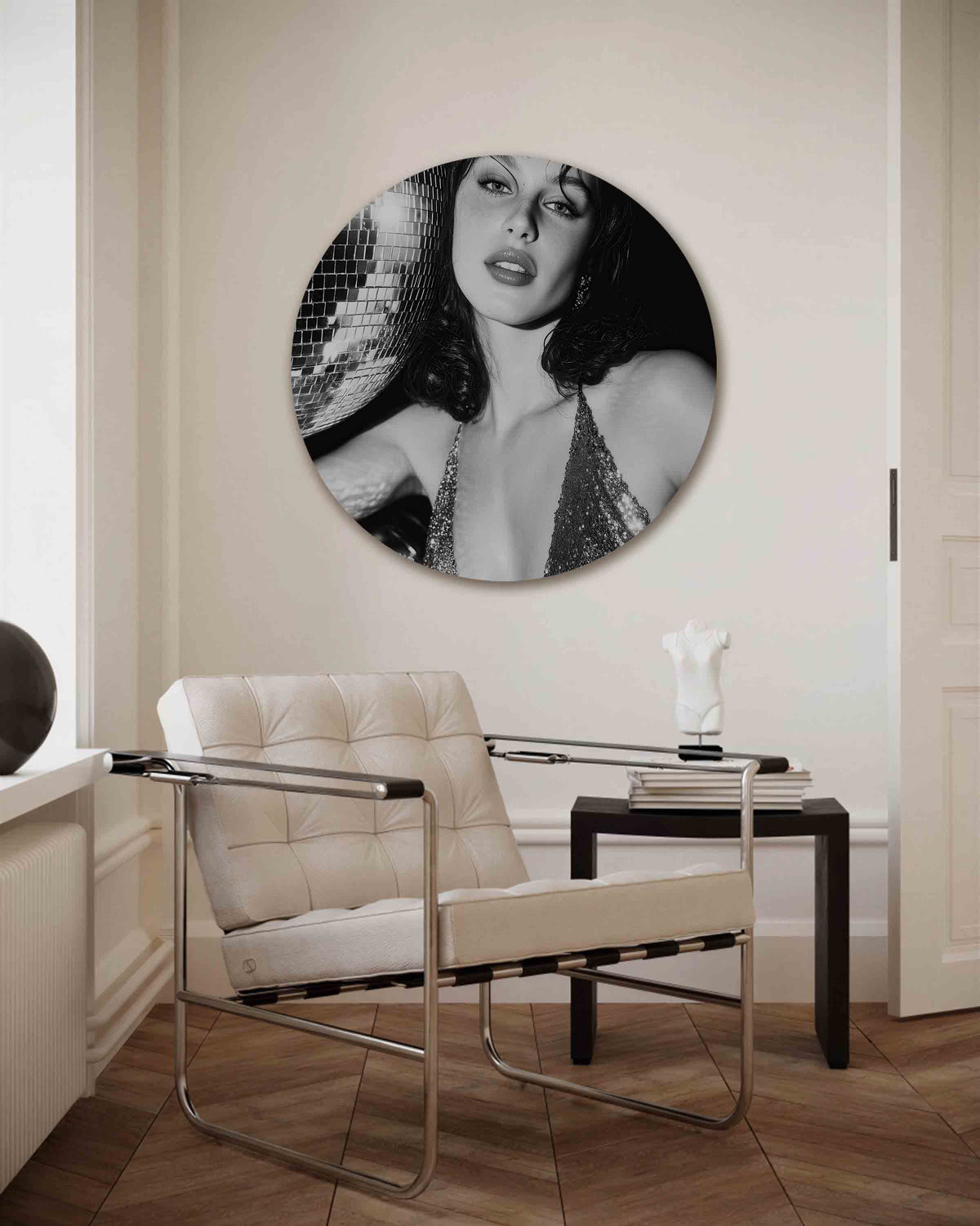 Abstracte – Pop Art muurcirkel als ronde wanddecoratie