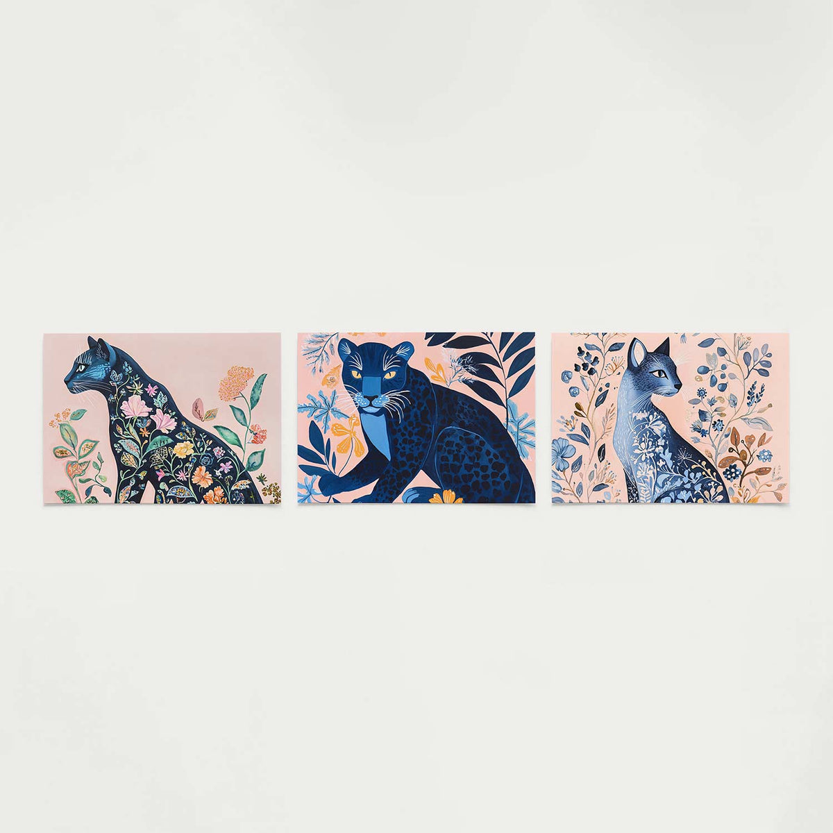 Floraal silhouet Posterset