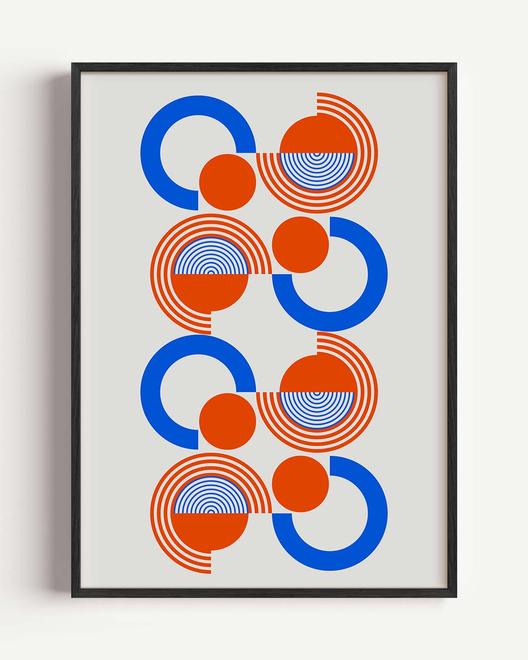 Retro Cirkel Design – dieren portret poster als wanddecoratie