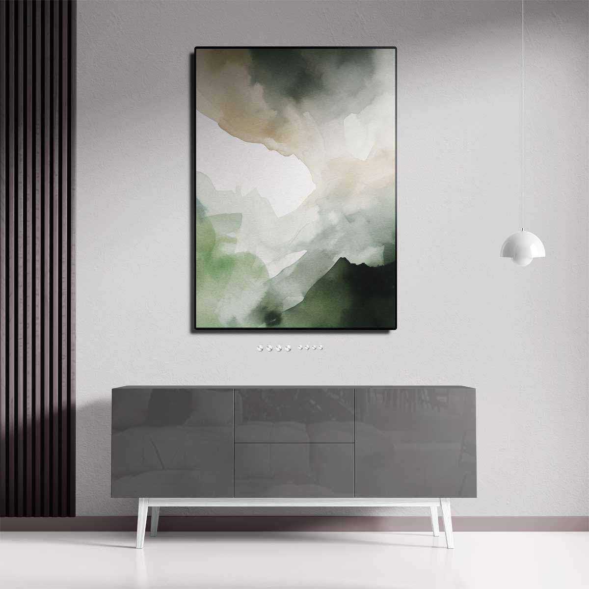 Natuurlijke Aardetinten Abstract – canvas wanddecoratie in portret formaat