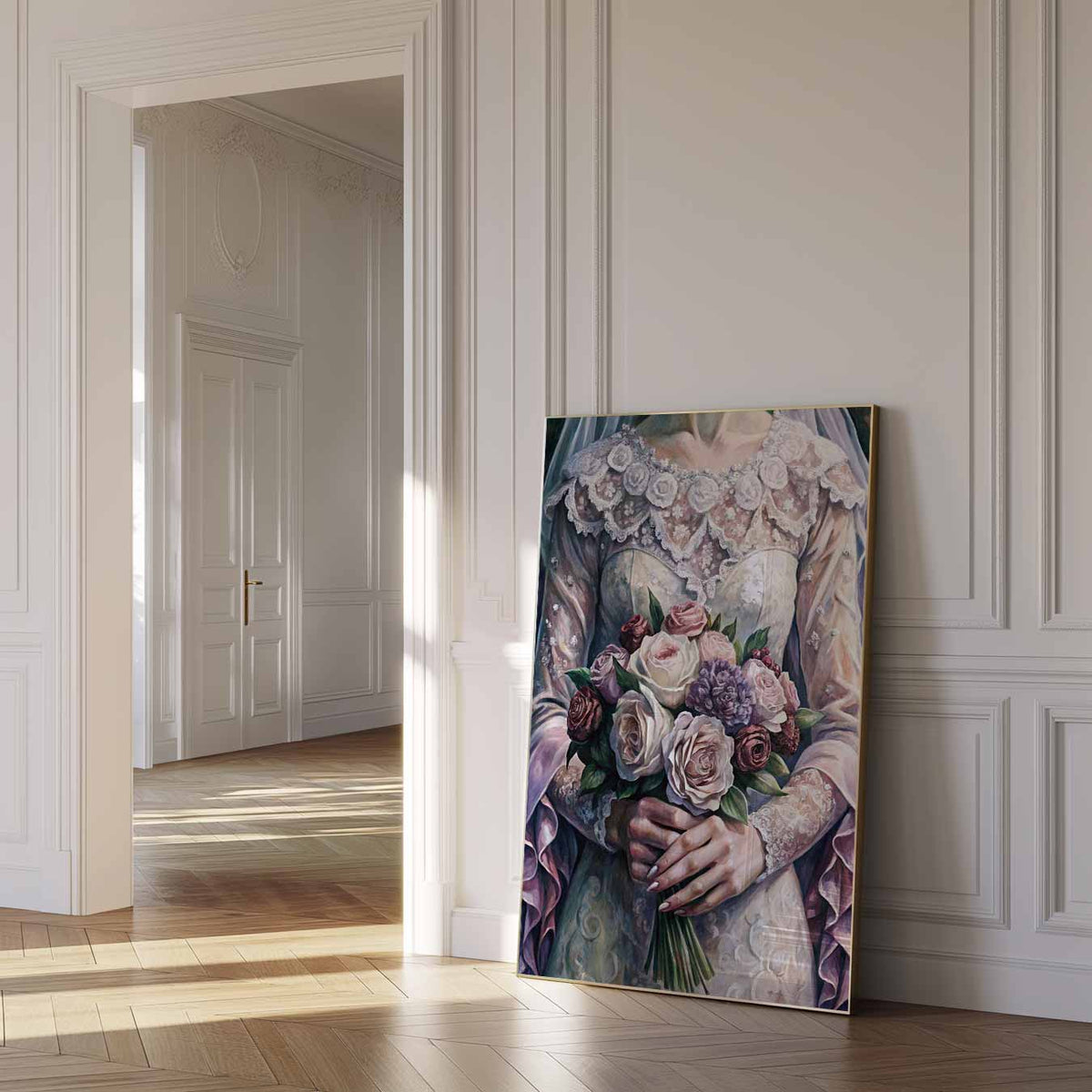 Romantische Bruidsbloemen – paas poster als vrolijke staande wanddecoratie