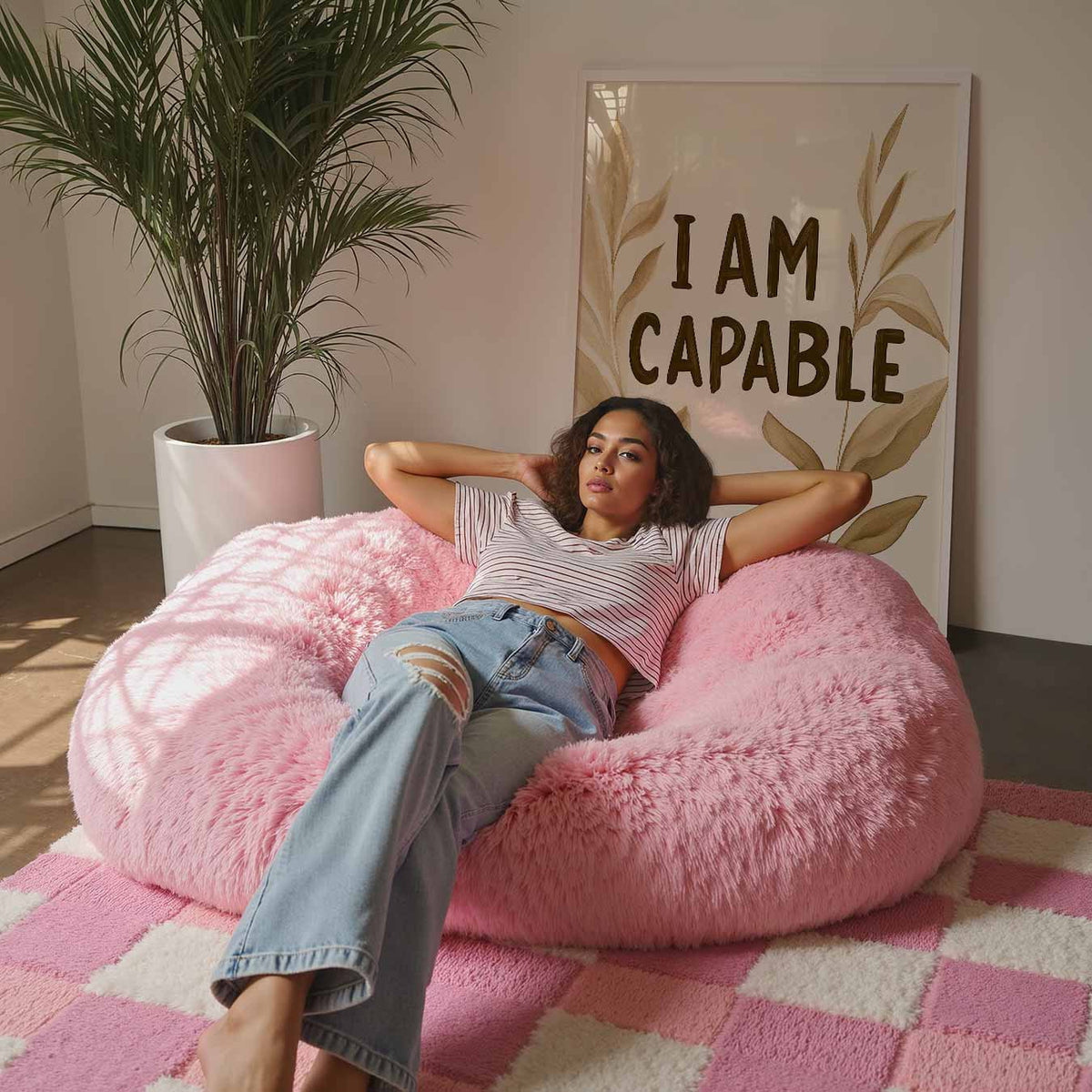 Inspirerende "I Am Capable" – staande kinderkamer wanddecoratie van WallArtistic