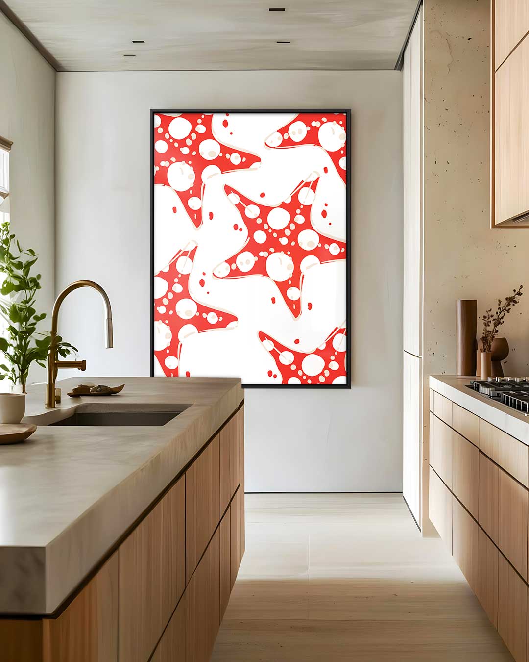 Vrolijke Zeesterren – staand kunstwerk voor modern interieur