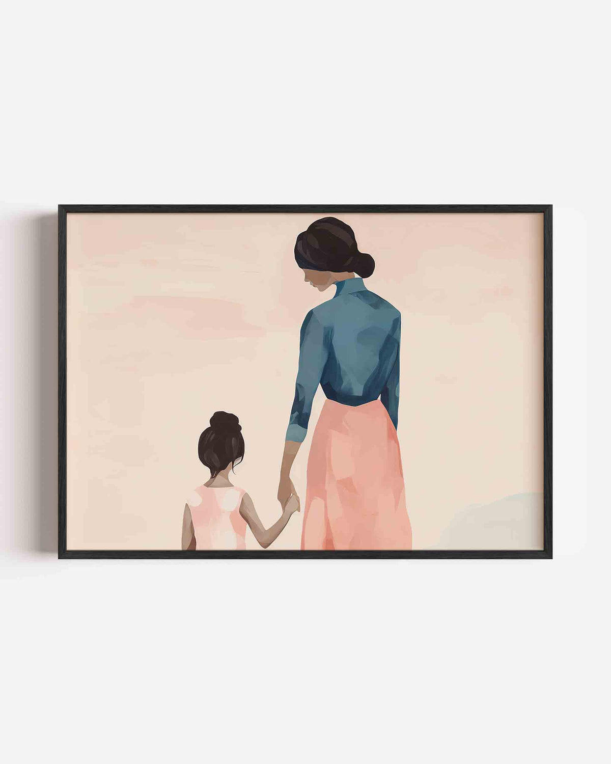 Moeder en kind – vrouwelijk portret als landscape poster