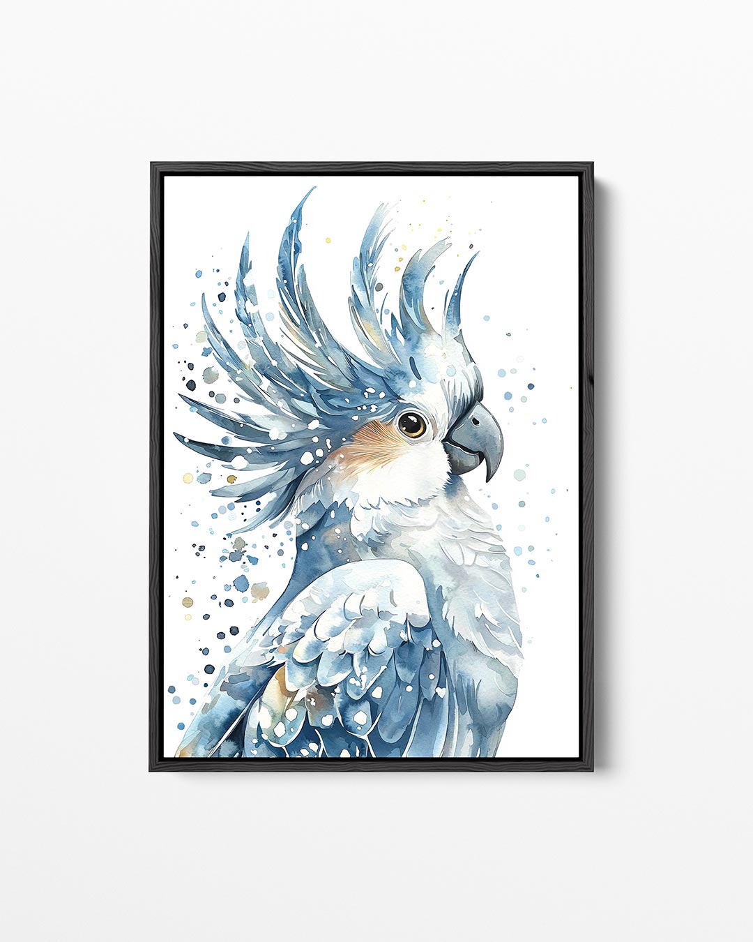 Vogelsilhouet in blauwtinten – staand wanddecoratie kunstwerk