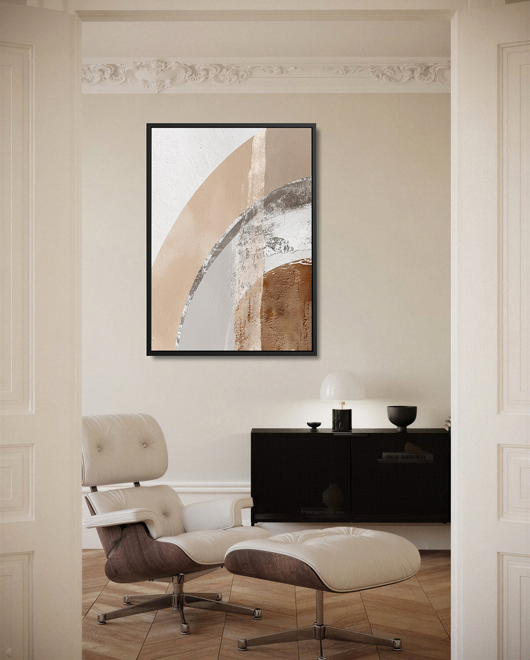 Organische vormen compositie – moderne staande wandkunst