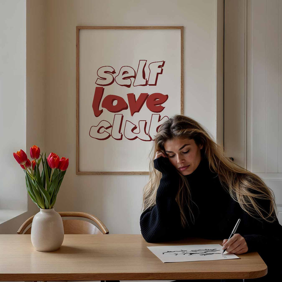 Self Love Club – Popart poster als moderne urban wanddecoratie